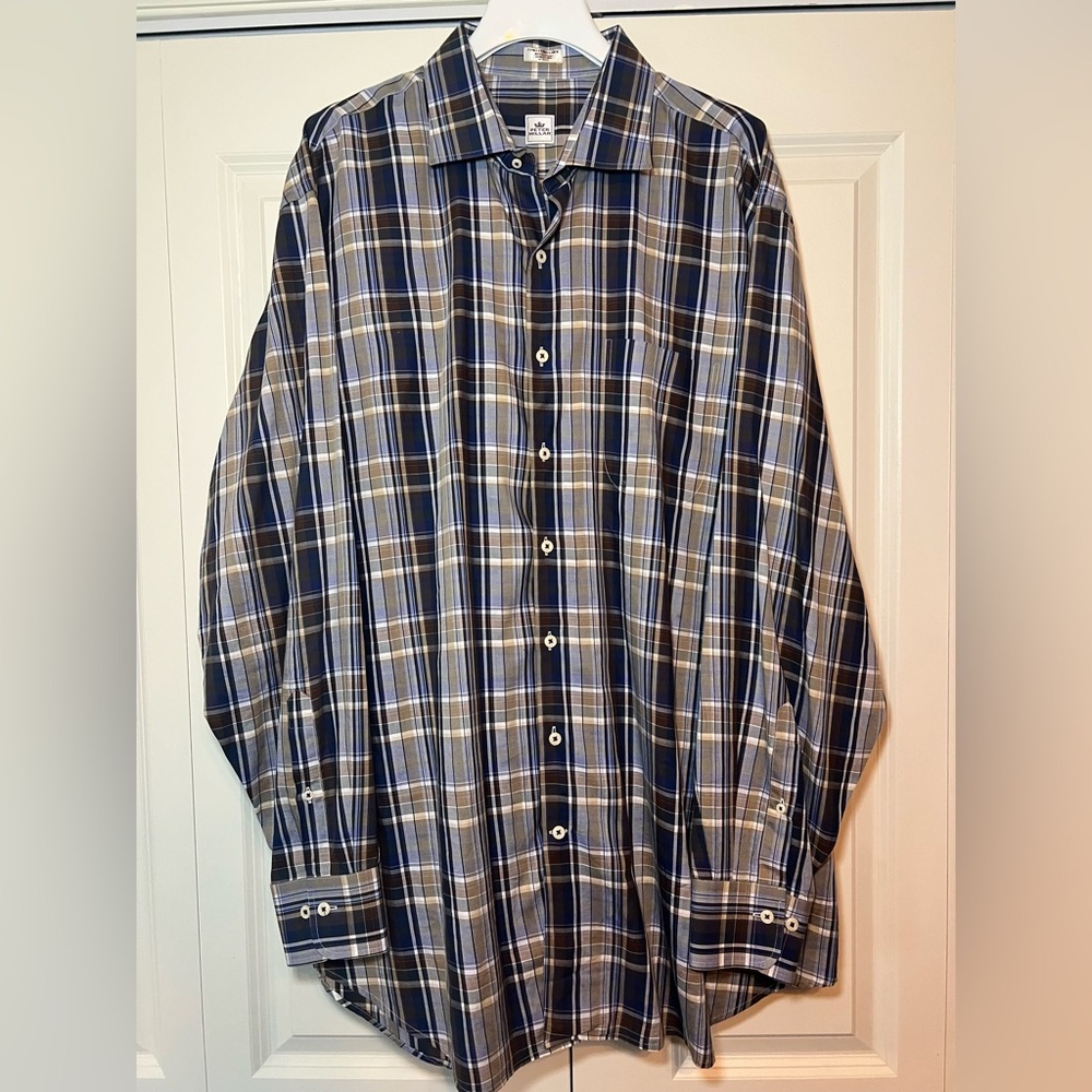 Peter Millar men’s 100% cotton button down long sleeve shirt. Size XXL.